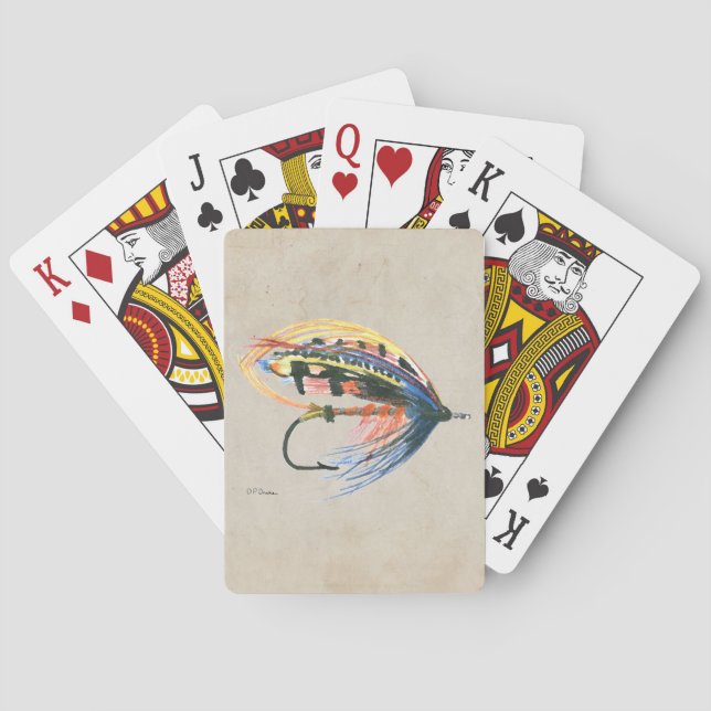 FlyFishing Lure Art Lachs Fly Lure Spielkarten (Rückseite)