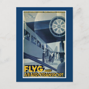 Flyg Med A-B Aerotransport Postkarte