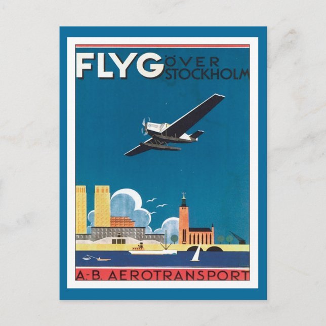 FLYG Stockholm Sweden Postkarte (Vorderseite)