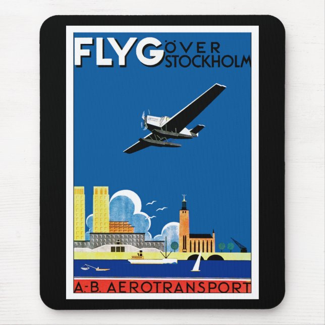 Flyg über Stockholm Mousepad (Vorne)