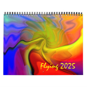 Flying 2025 Trippy Abstrakt Art Calendar Kalender