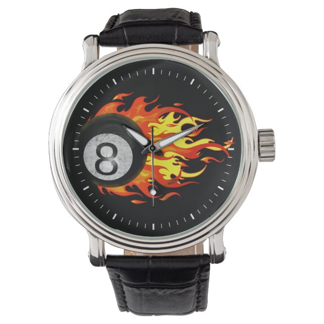 Flying 8 Ball Armbanduhr (Vorderseite)