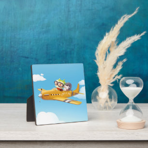 Flying Adventure mit Hund Fotoplatte