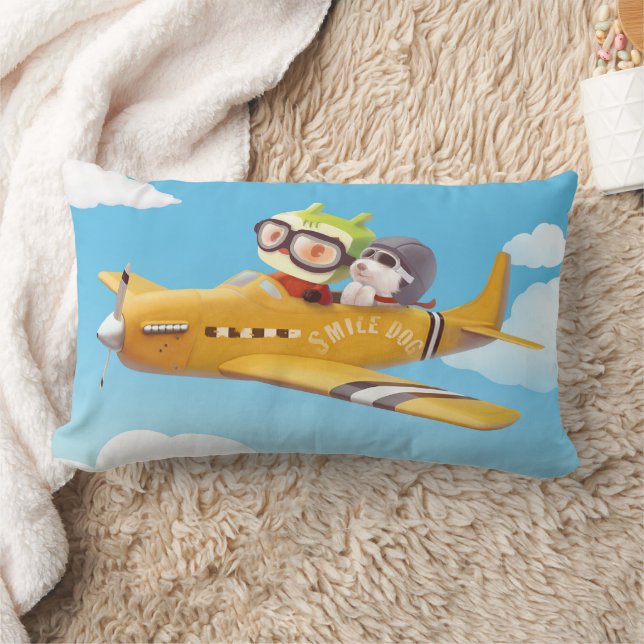 Flying Adventure mit Hund Lendenkissen (Decke)