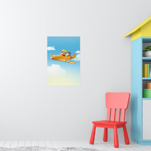 Flying Adventure mit Hund Poster