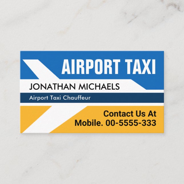 Flying Airport Taxi Service Visitenkarte (Vorderseite)