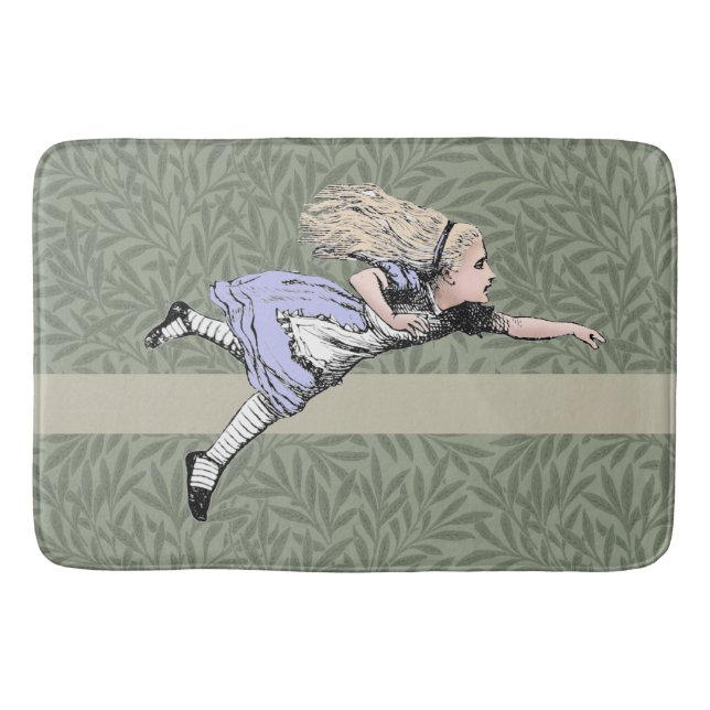 Flying Alice im Wunderland Looking Glass Badematte (Vorderseite)