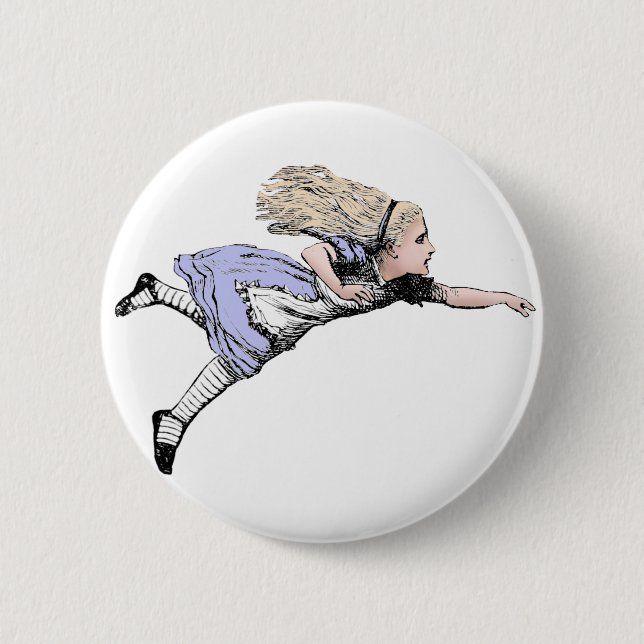 Flying Alice im Wunderland Looking Glass Button (Vorderseite)