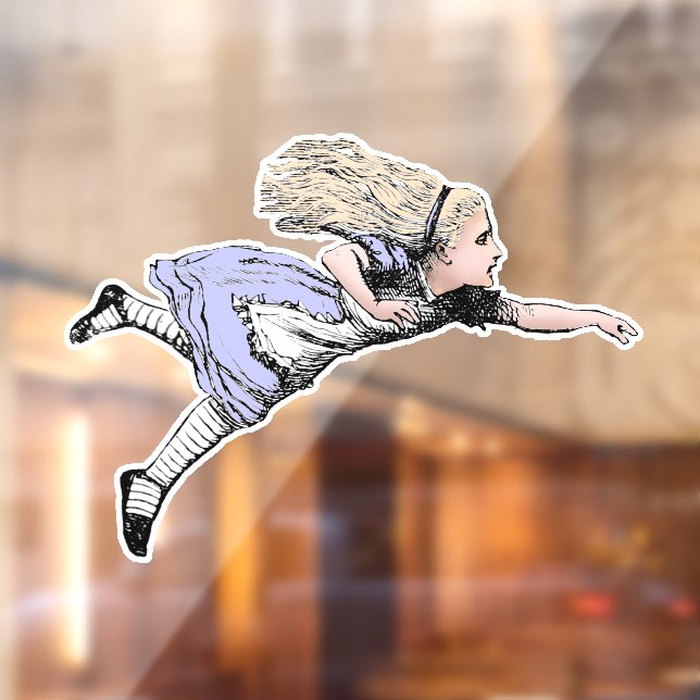 Flying Alice im Wunderland Looking Glass Fensteraufkleber (Blatt 2)