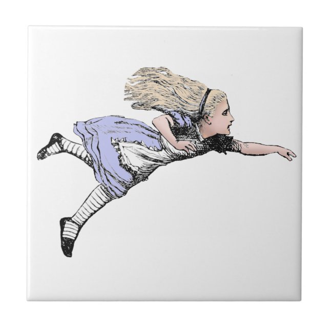 Flying Alice im Wunderland Looking Glass Fliese (Vorderseite)
