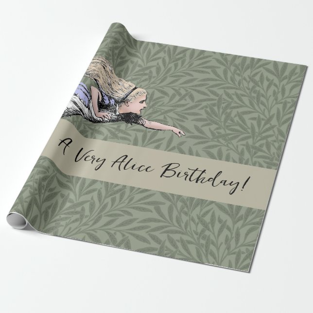Flying Alice im Wunderland Looking Glass Geschenkpapier (Ungerollt)