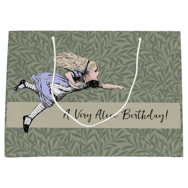 Flying Alice im Wunderland Looking Glass Große Geschenktüte (Vorderseite)
