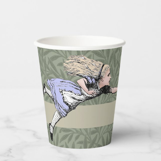 Flying Alice im Wunderland Looking Glass Pappbecher (Vorderseite)