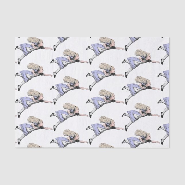 Flying Alice im Wunderland Looking Glass Seidenpapier (Vorderseite)