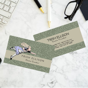 Flying Alice im Wunderland Looking Glass Visitenkarte