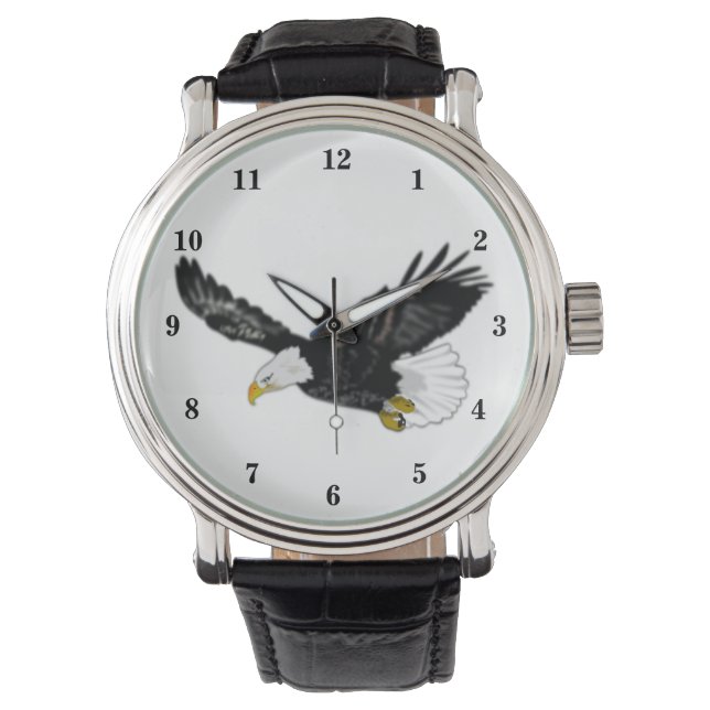 Flying American Bald Eagle Watch Armbanduhr (Vorderseite)