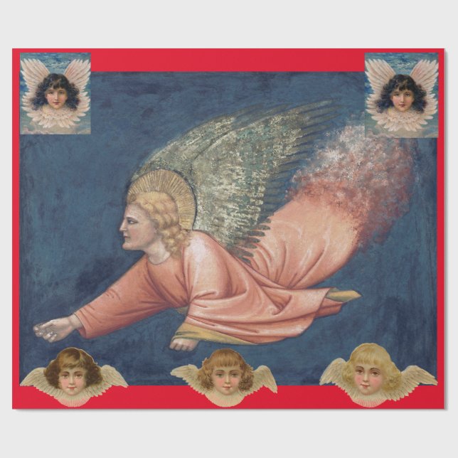 FLYING ANGEL Faltenkarte Geschenkpapier (Flach)