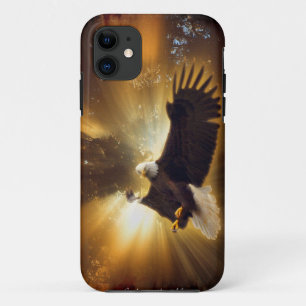 Flying Bald Eagle & Forest Sunburst iPhone 5 Fall 11 Hülle