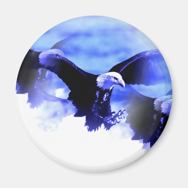 Flying Bald Eagle Magnet (Vorne)