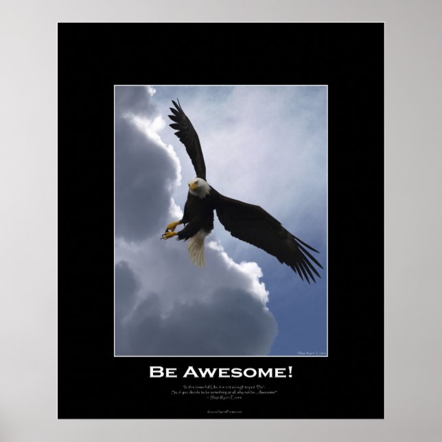 Flying Bald Eagle PHANTASTISCHES Motivierend Poste Poster (Vorne)