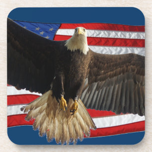 Flying Bald Eagle USA Patriotic Gift Untersetzer