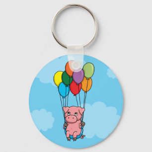 Flying Balloon Pig Schlüsselanhänger