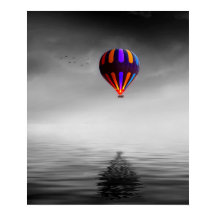 Flying Balloon Selektive Minimalistische Fotografi