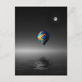 Flying Balloon Selektive Minimalistische Fotografi Postkarte