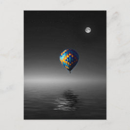 Flying Balloon Selektive Minimalistische Fotografi Postkarte