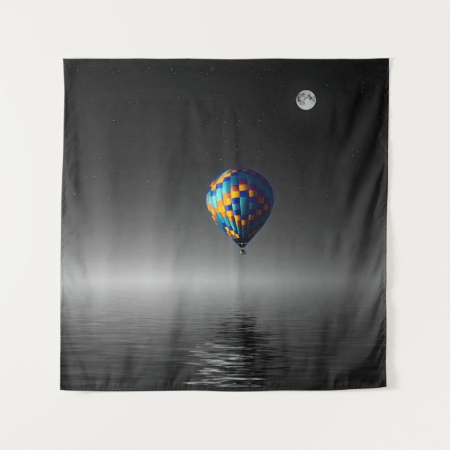 Flying Balloon Selektive Minimalistische Fotografi Wandteppich (Vorderseite)