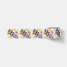 Flying Balloons and Birds Ribbon Satinband