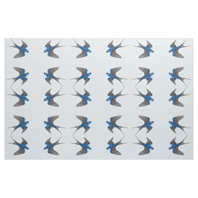 Flying Barn Swallow Bird Muster Stoff (Fat Quarter (45,7 x 55,9 cm))
