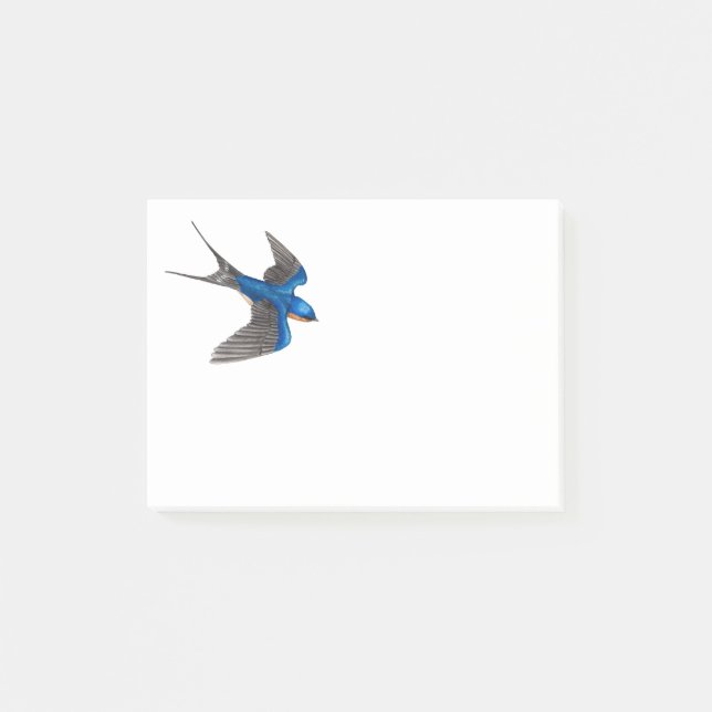 Flying Barn Swallow Post-it Klebezettel (Vorderseite)