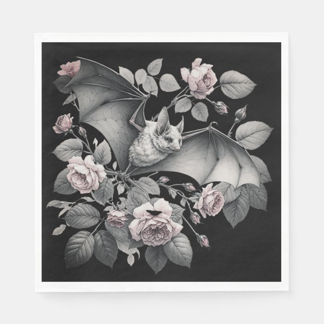 Flying Bat Halloween Serviette (Vorderseite)