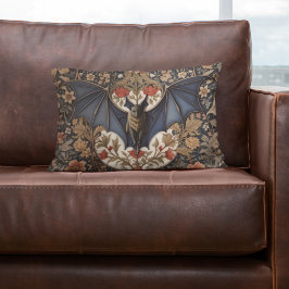 Flying Bat - Modern William Morris Floral Dekokissen