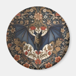 Flying Bat - Modern William Morris Floral Magnet