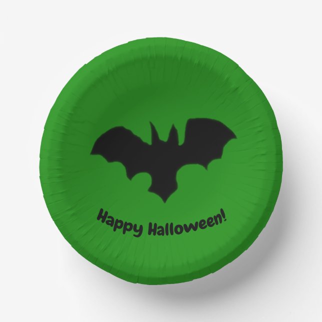 Flying Bat on Green Pappteller (Vorderseite)