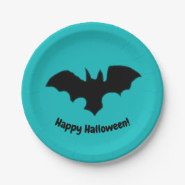 Flying Bat on Teal Pappteller