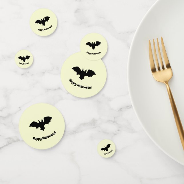 Flying Bat on Yellow Confetti Konfetti (Gruppe)