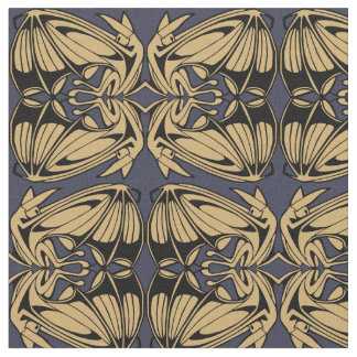 Flying Bats Art Nouveau Muster Stoff