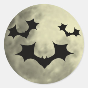 Flying Bats-Aufkleber Runder Aufkleber