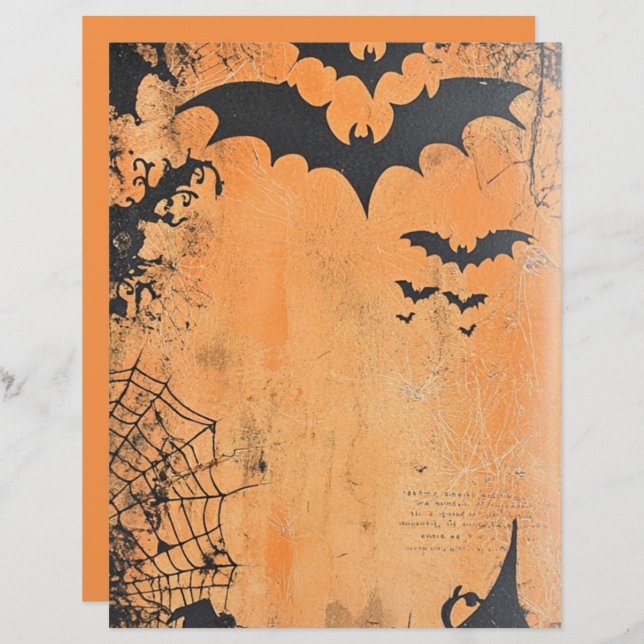 Flying Bats Halloween Scrapbook Paper (Vorne/Hinten)