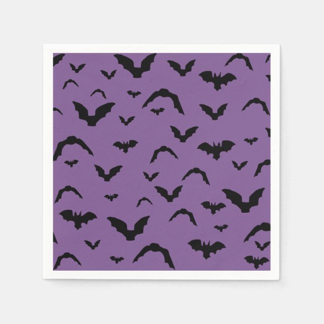 Flying bats on purple serviette (Vorderseite)