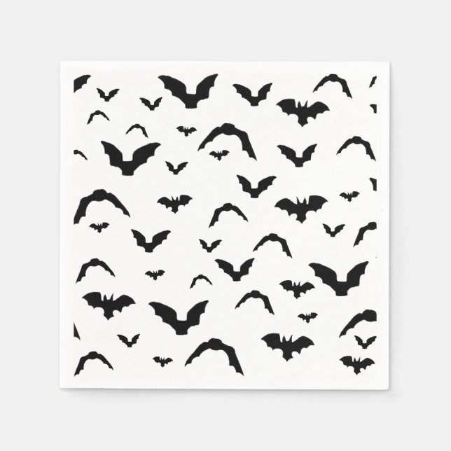 Flying bats on white serviette (Vorderseite)