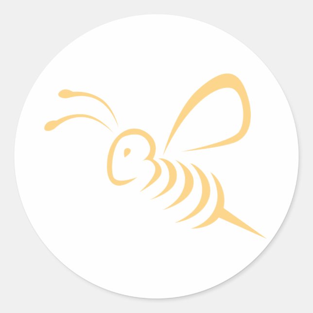 Flying Bee Insect-Logo Runder Aufkleber (Vorderseite)