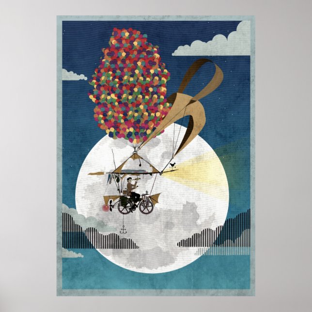 Flying Bicycle Poster (Vorne)