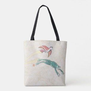 Flying Bird & Frog-Wiederverwendbare Sturdy-Bürst Tasche