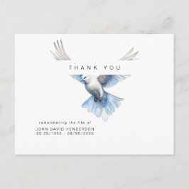 Flying Bird Funeral Loss of Life Danke II Postkarte