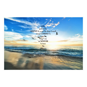 Flying Birds in Heaven Serenity Gebet Fotodruck