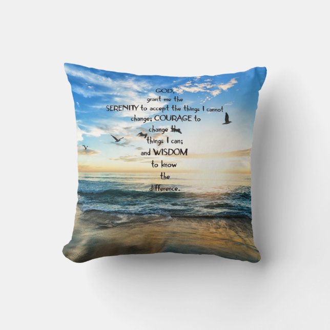 Flying Birds in Heaven Serenity Gebet Kissen (Vorderseite)